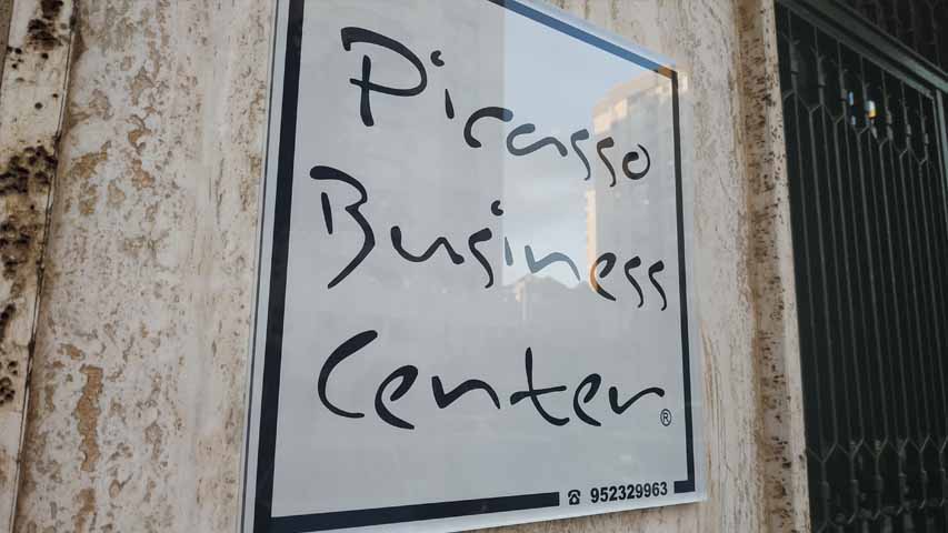 Targa del centro affari edificio